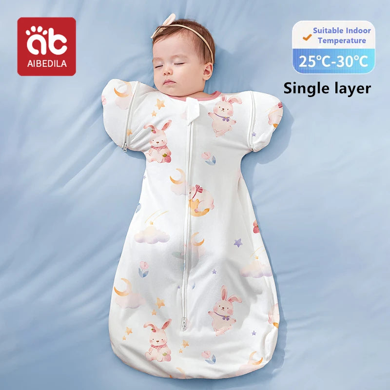 Pink Bunny Baby Sleeping Bag - Swaddle Sleep Sack - Just Kidding Store