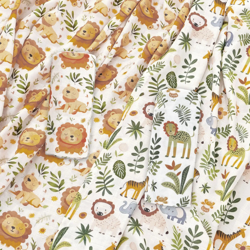 Cotton Bamboo Oversized Swaddle Blanket - Just Kidding Store