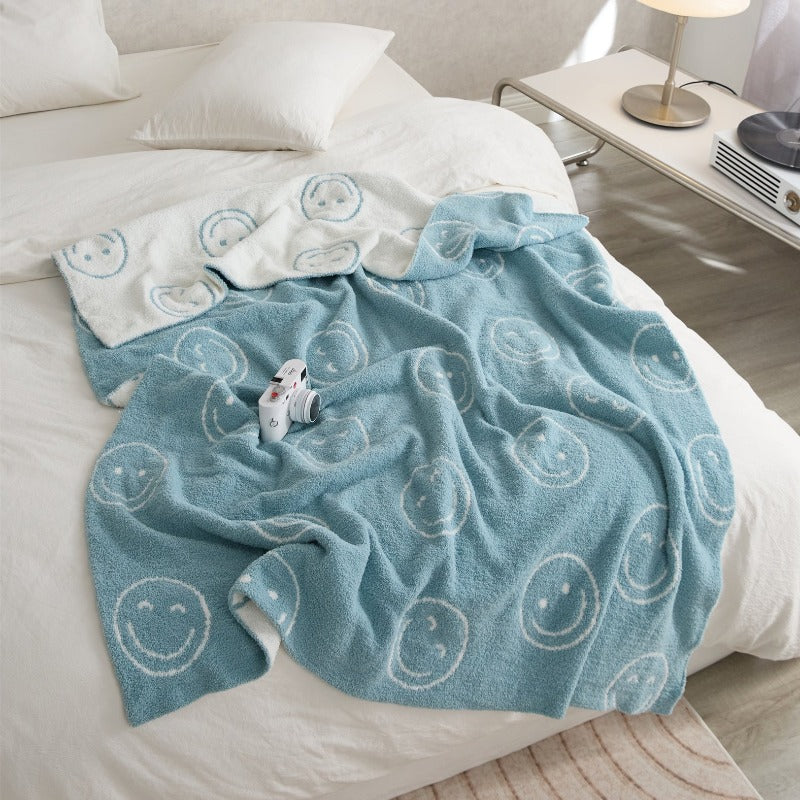 Smiley Face Double Sided Blanket - Just Kidding Store