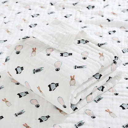 6 Layers Cotton Muslin Swaddle Blanket - Just Kidding Store