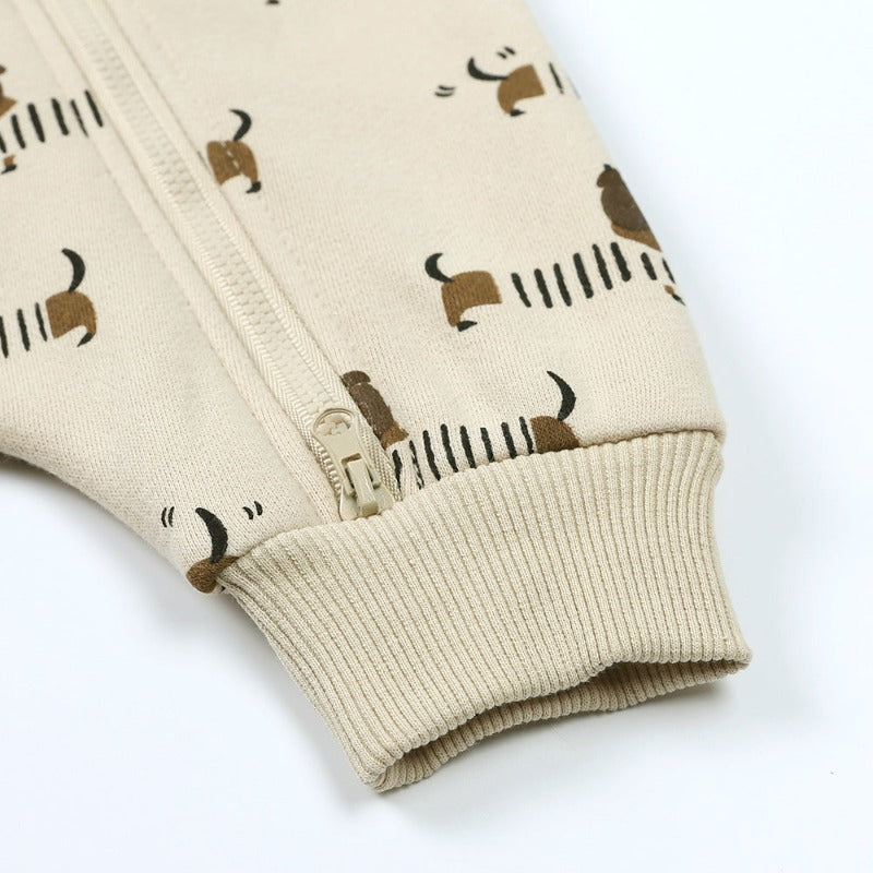 Hooded Fleece Rompers - Zipper Jumpsuit - Just Kidding Store