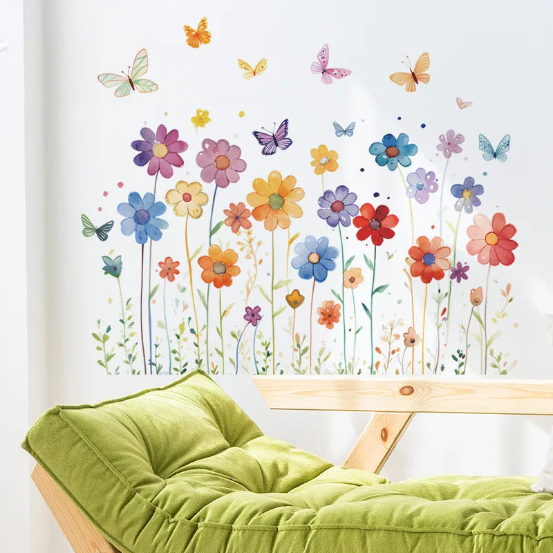 Whispering Meadow Watercolor Wall Stickers - Just Kidding Store