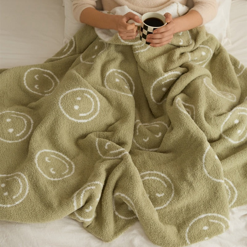 Smiley Face Double Sided Blanket - Just Kidding Store