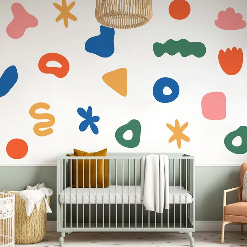 Creative Multicolored Shape Wall Stickers - Just Kidding Store