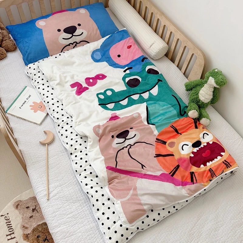 Kids Sleeping Bag With Pillow - Sleeping Envelope - Just Kidding Store
