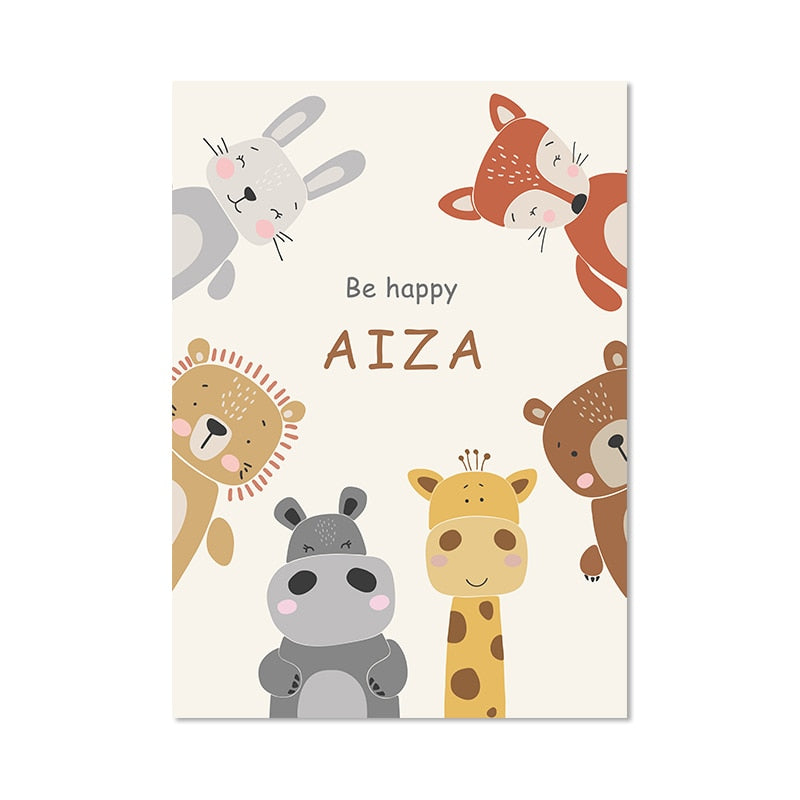 Custom Name Personalised Canvas Poster - Just Kidding Store