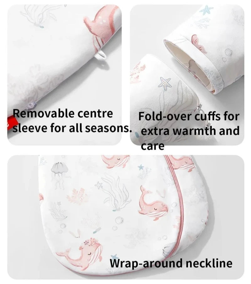 Thermostatic Sleeping Bag - Removable Sleeves Sleep Sack - Just Kidding Store