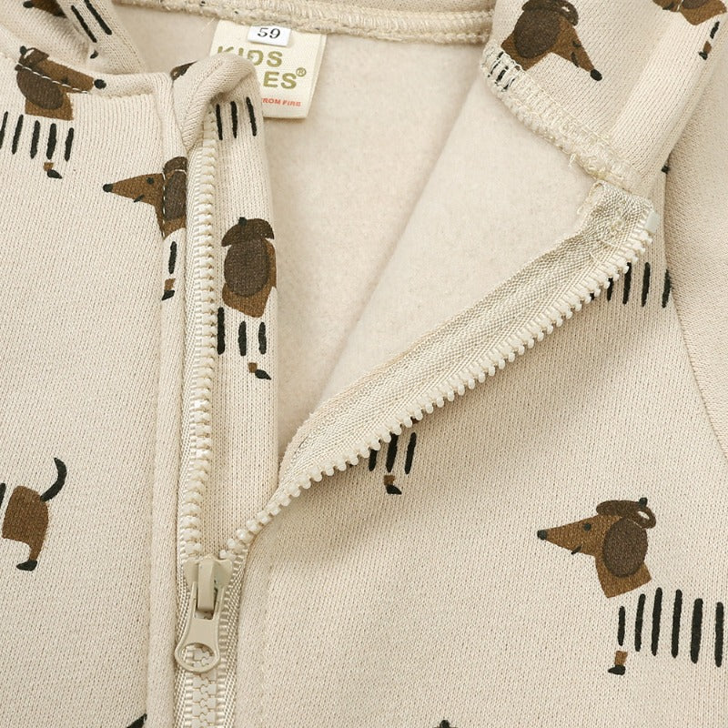 Hooded Fleece Rompers - Zipper Jumpsuit - Just Kidding Store