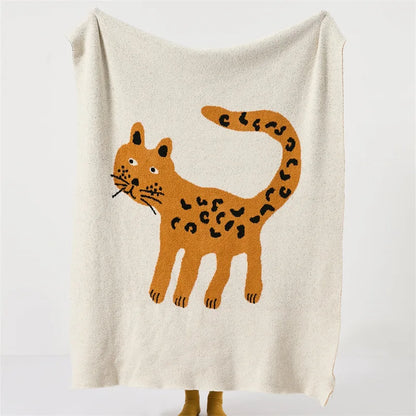 Fluffy Leopard Throw Blanket - Just Kidding Store