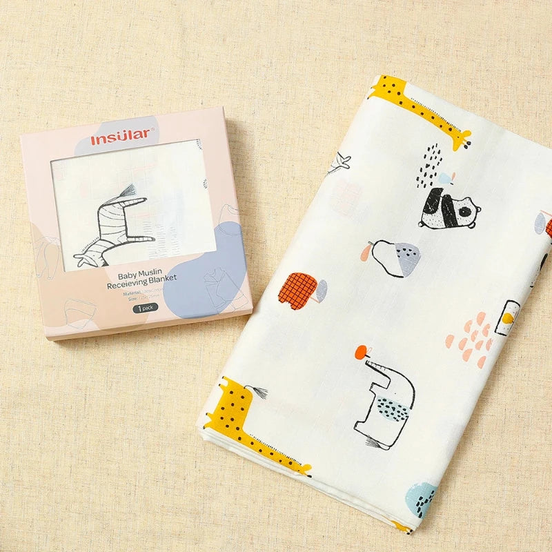 Double Layer Cotton Gauze Muslin Baby Blanket - Just Kidding Store