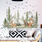 Watercolor Mountain Animals Wall Decal - Just Kidding Store