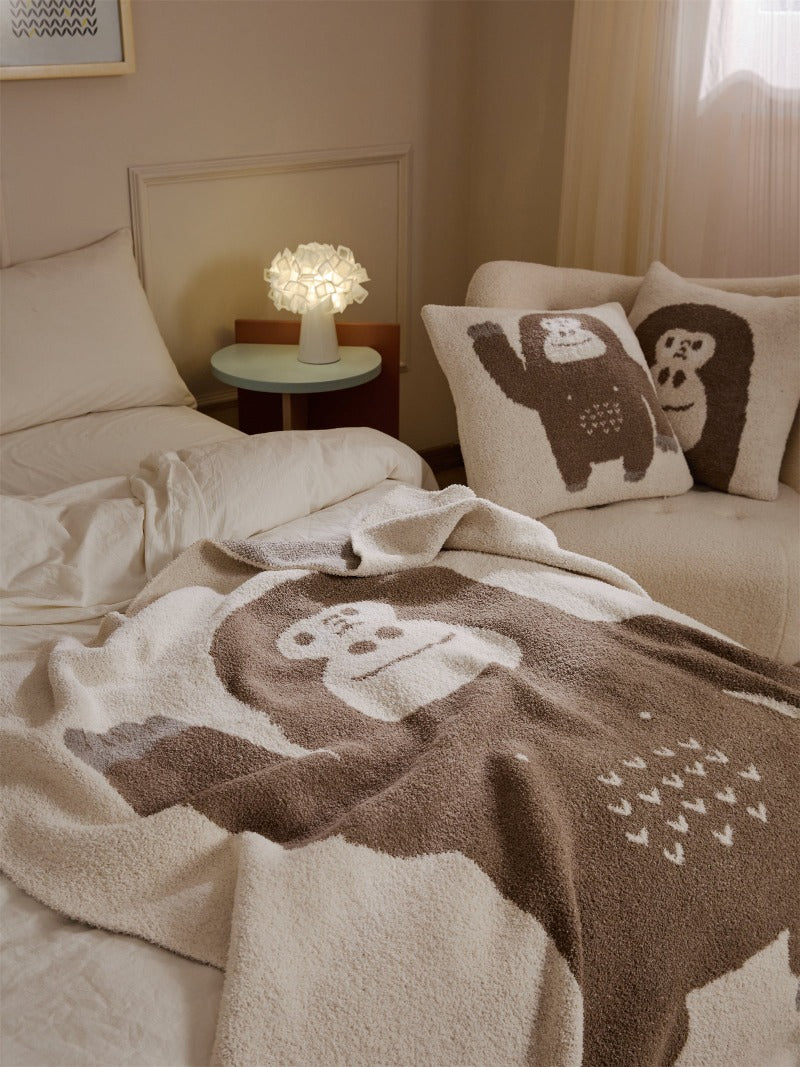 Fluffy Gorilla Throw Blanket - Just Kidding Store