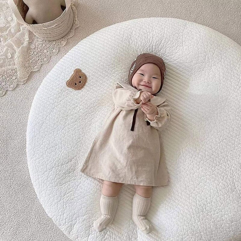 Round Embroidered Padded Baby Play Mat - Just Kidding Store