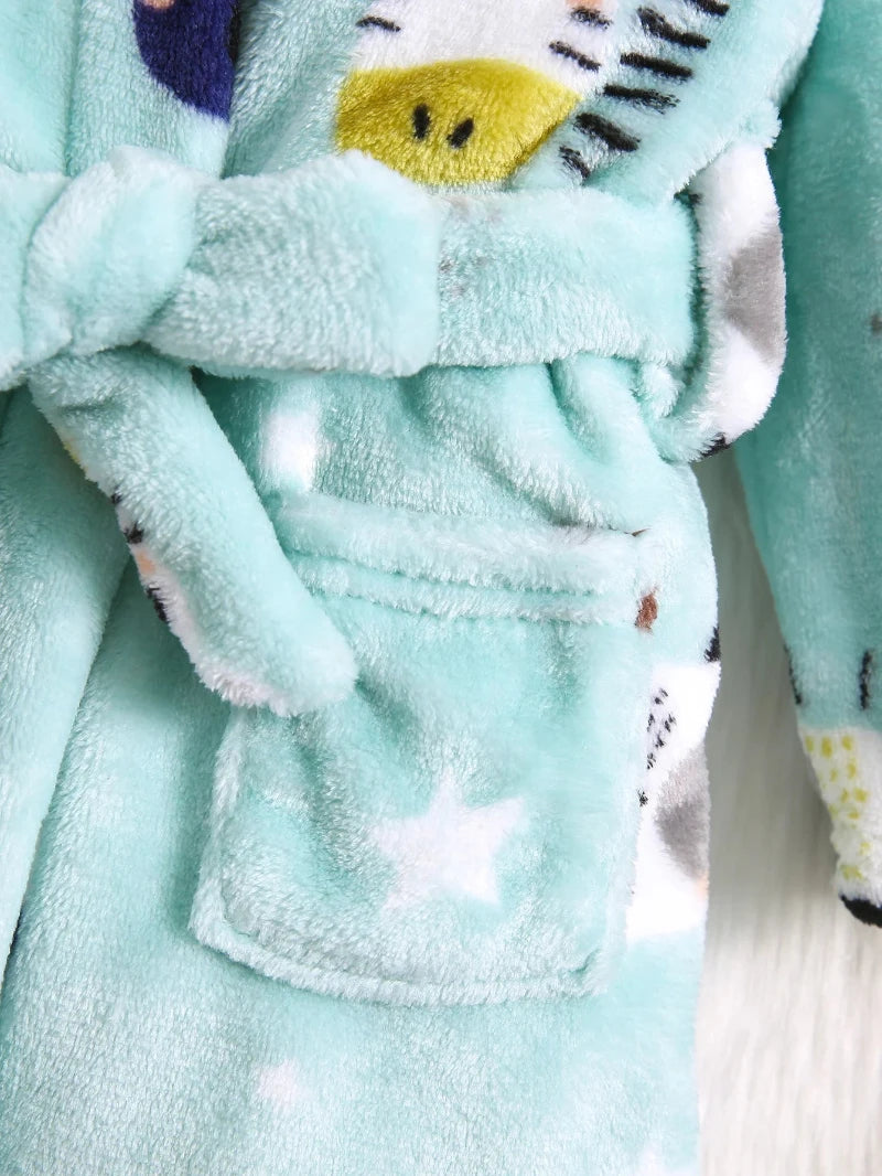 Safari Plush Hooded Robe - Just Kidding Store