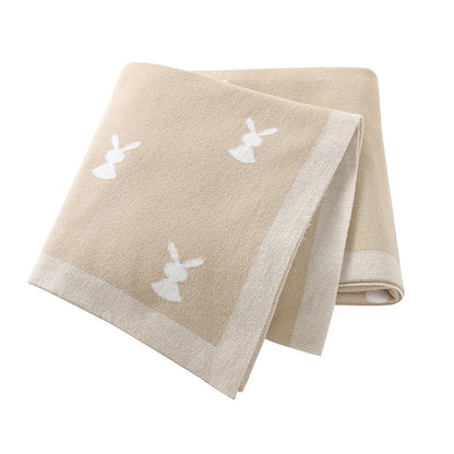 Baby Bunny Cotton Knit Nursery Blanket - Just Kidding Store