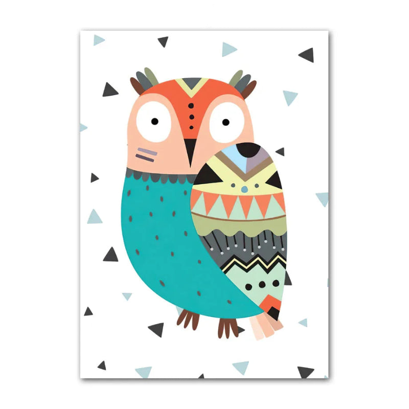 Tribal Animals Canvas Posters - Just Kidding Store
