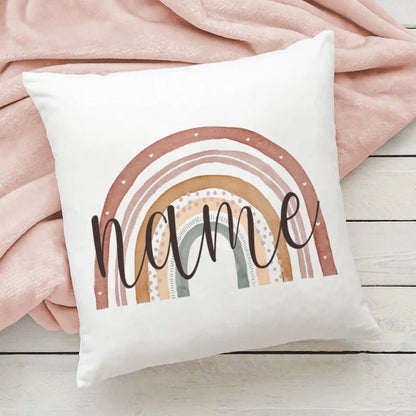 Personalised Rainbow Pillow Case - Custom Cushion Cover - Just Kidding Store