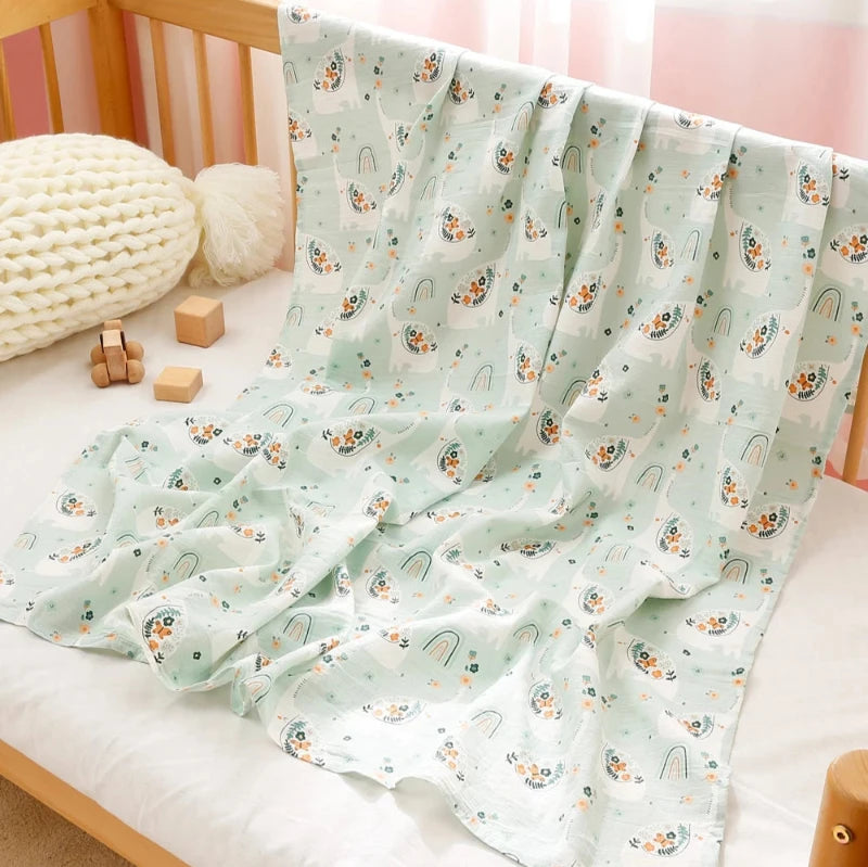 Double Layer Cotton Gauze Muslin Baby Blanket - Just Kidding Store