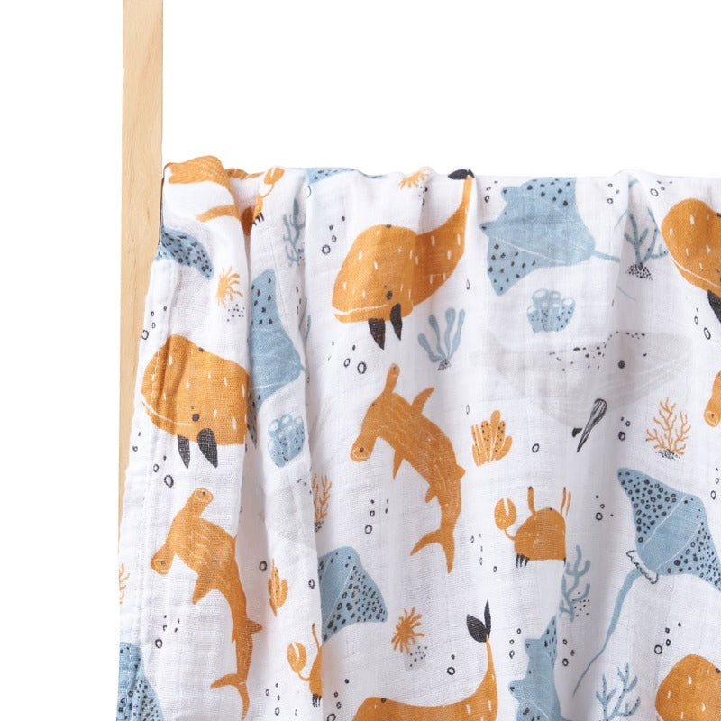 Muslin Blanket - 2 Layers Cotton Swaddle - Just Kidding Store