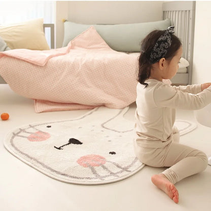 White Bunny Non-Slip Rug - Just Kidding Store