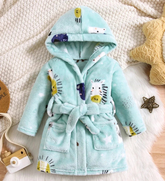 Safari Plush Hooded Robe - Just Kidding Store