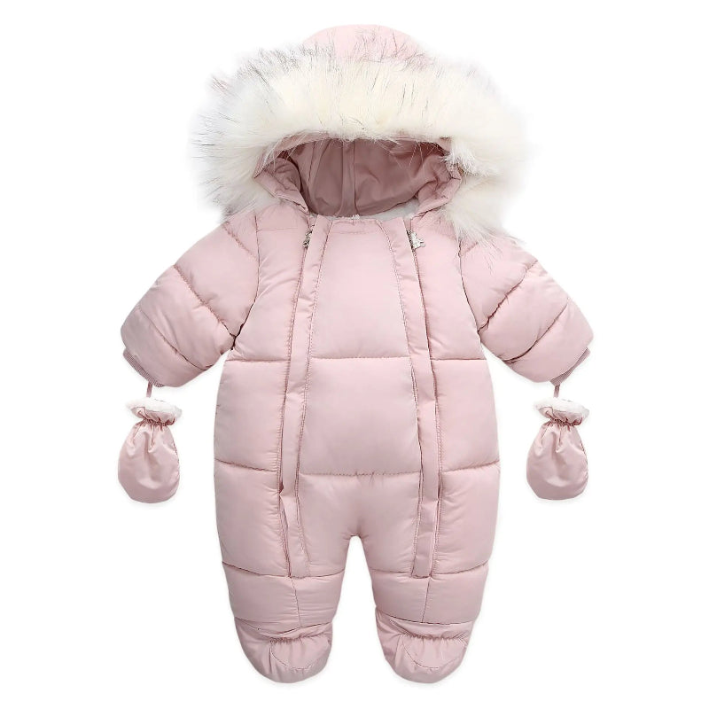 Infant Snowsuit - Warm Hooded Jumpsuit Set - Just Kidding Store