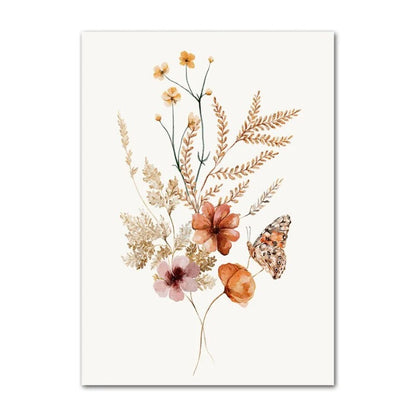 Wildflowers Boho Rainbow Personalised Canvas Posters - Just Kidding Store