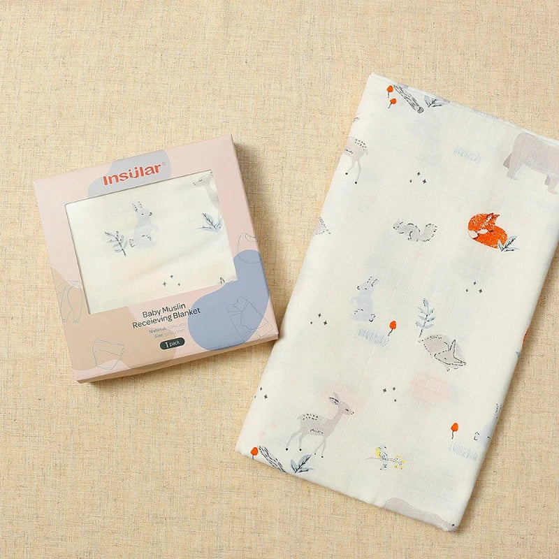 Double Layer Cotton Gauze Muslin Baby Blanket - Just Kidding Store