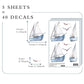 Watercolor Sailboat Wall Stickers - Just Kidding Store