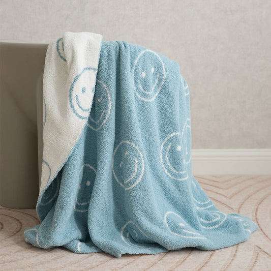 Smiley Face Double Sided Blanket - Just Kidding Store