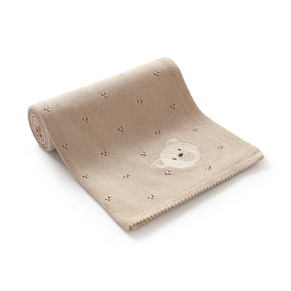 Teddy Dreams Cotton Knit Blanket - Just Kidding Store