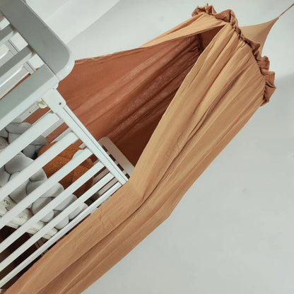 OEKO-Tex Premium Muslin Cotton Canopy With Frills - Just Kidding Store