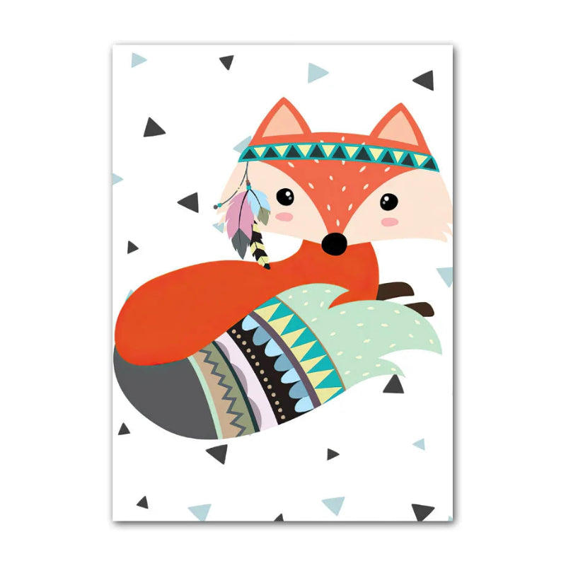 Tribal Animals Canvas Posters - Just Kidding Store