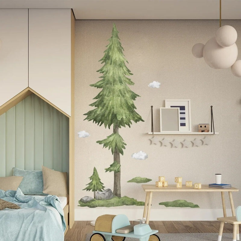 Tall Pine Tree Wall Decal - Just Kidding Store