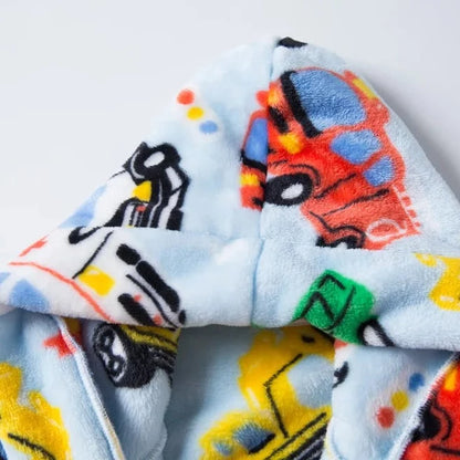 Winter Hooded Flannel Kids Robe - Just Kidding Store