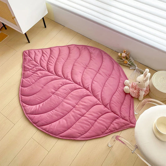 Quilted Oak Leaf Nursery Baby Play Mat - Just Kidding Store