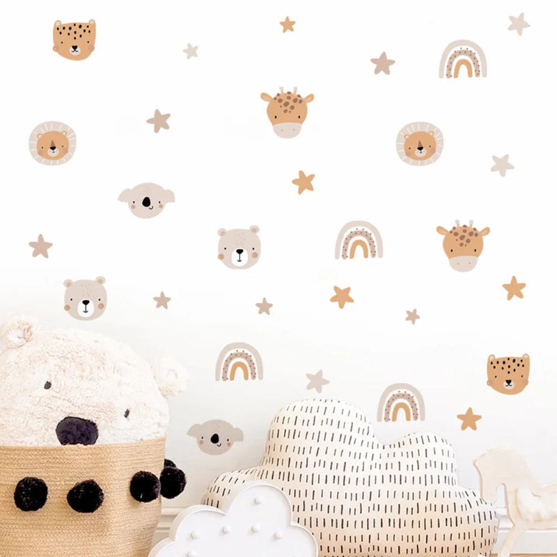 Pastel Stars and Rainbow Wall Stickers - Just Kidding Store