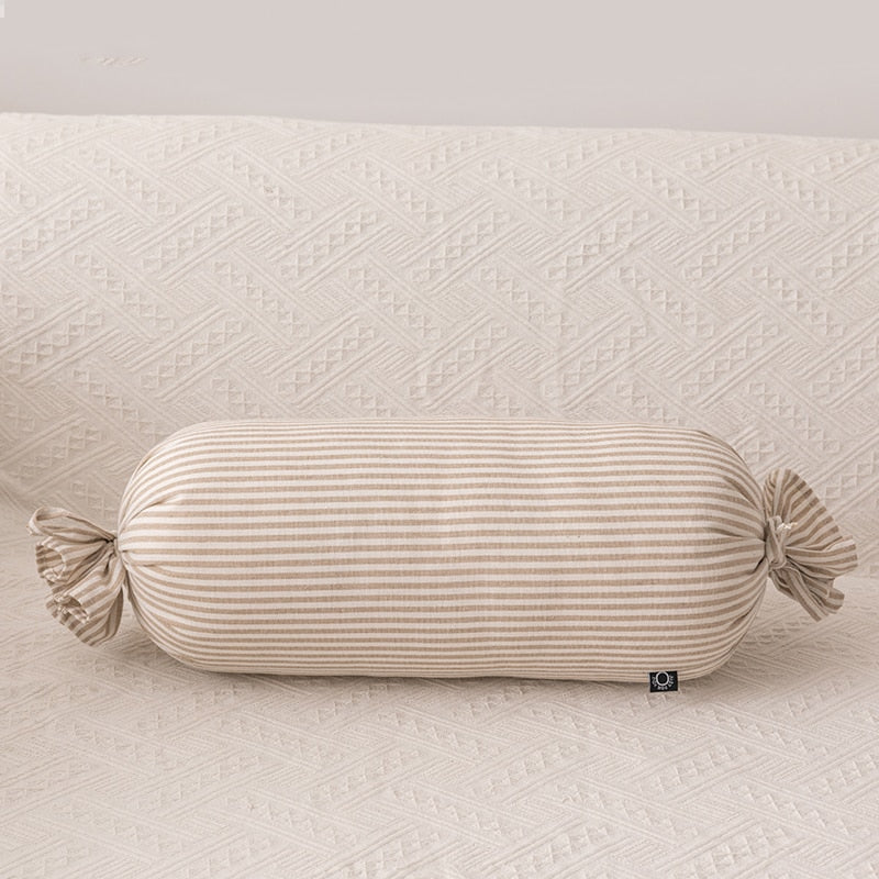 Cotton Linen Stripe Pillow - Just Kidding Store