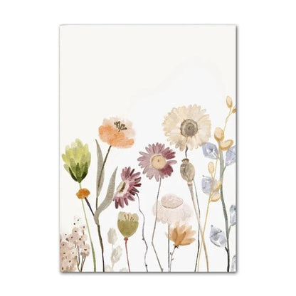 Wildflowers Boho Rainbow Personalised Canvas Posters - Just Kidding Store