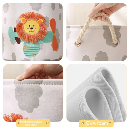 Canvas Storage Basket - Toys Organizer - Just Kidding Store