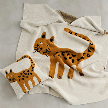 Fluffy Leopard Throw Blanket - Just Kidding Store