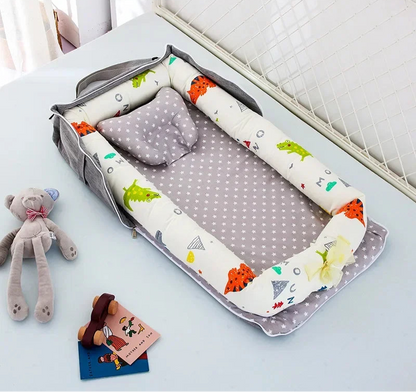 2-in-1 Portable Lounger - Carry Bag Baby Nest - Just Kidding Store
