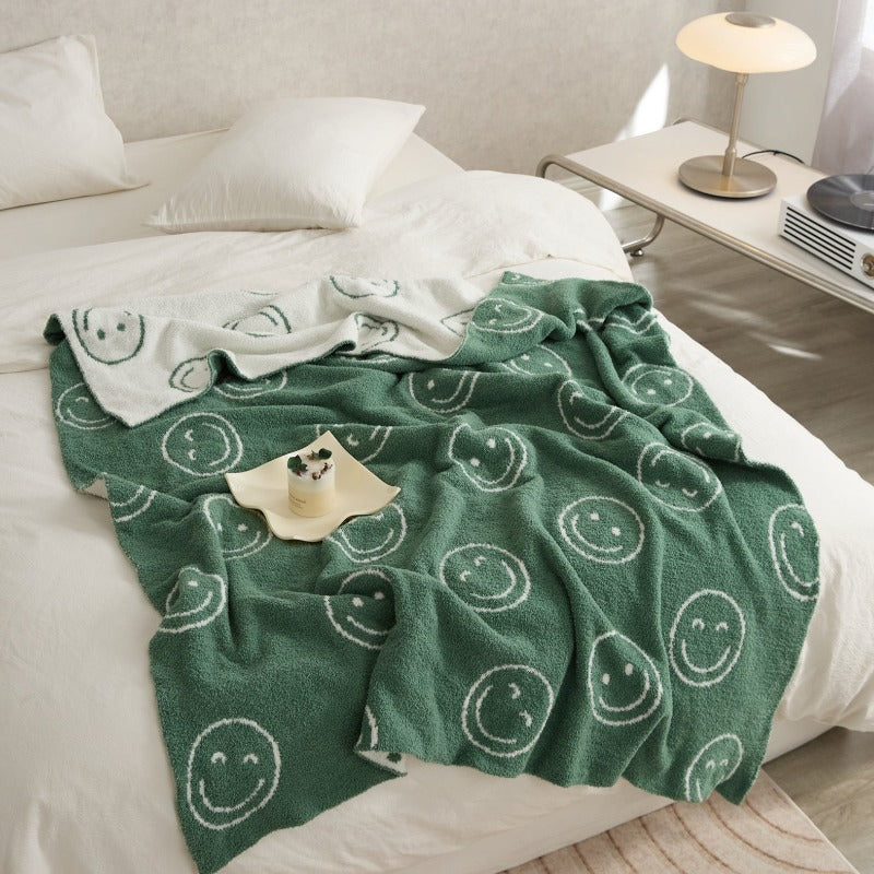 Smiley Face Double Sided Blanket - Just Kidding Store