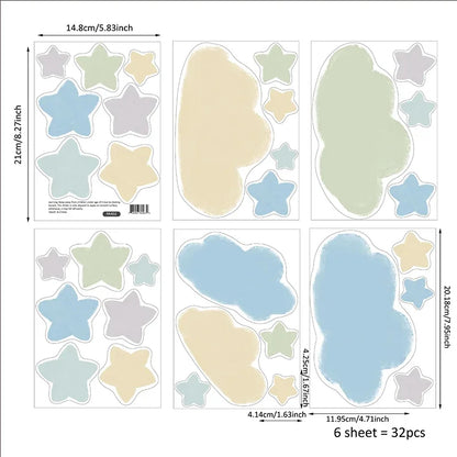 Pastel Watercolor Rainbow Fabric Wall Decal - Just Kidding Store