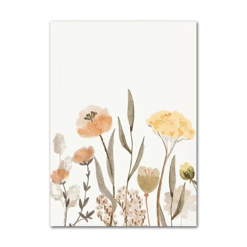 Wildflowers Boho Rainbow Personalised Canvas Posters - Just Kidding Store