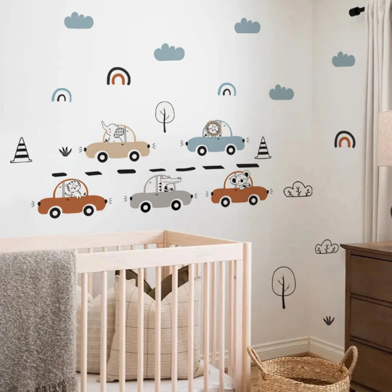 Whimsical Road Trip Wall Stickers - Just Kidding Store
