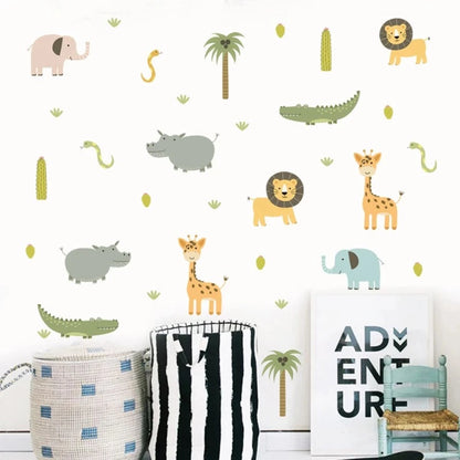 Tropical Safari Animals Wall Decals - Just Kidding Store