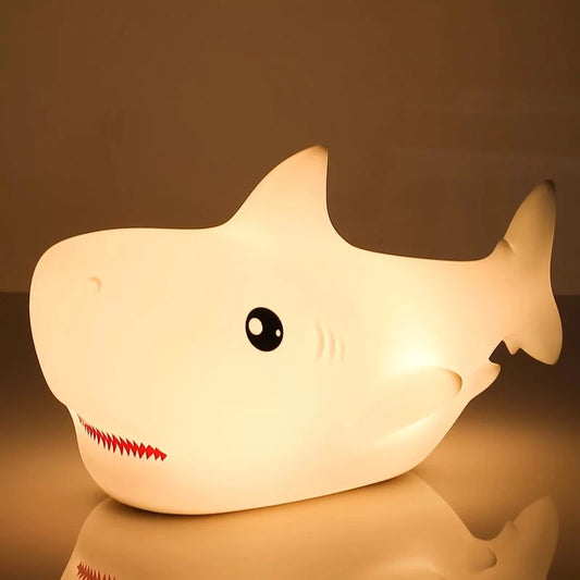 Big Shark LED Night Light - Tap Control Color Changing Lamp - Just Kidding Store