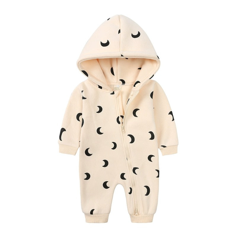 Hooded Fleece Rompers -  Zipper Jumpsuit - Just Kidding Store