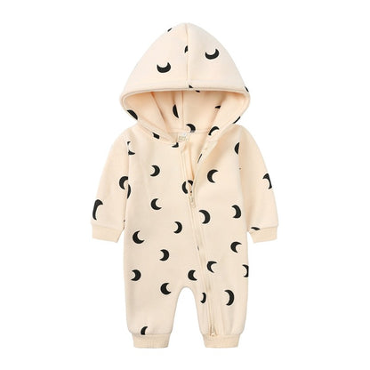 Hooded Fleece Rompers -  Zipper Jumpsuit - Just Kidding Store